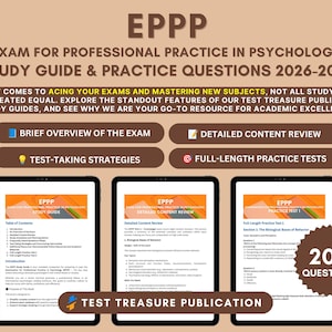 EPPP Study Guide 2026-2027: Psychology Exam Prep, 2 Practice Tests (PDF)