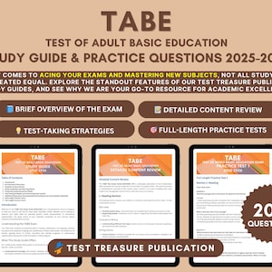 TABE Test Study Guide 2025-2026: Reading, Language, Math