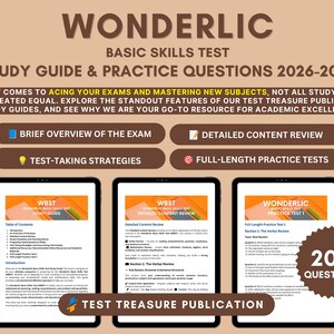 Wonderlic Basisvaardigheden Studiegids 2026-2027 | WBST Oefentests (Direct te downloaden)
