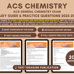 ACS General Chemistry Study Guide 2025-2026: Exam Prep & Practice Tests