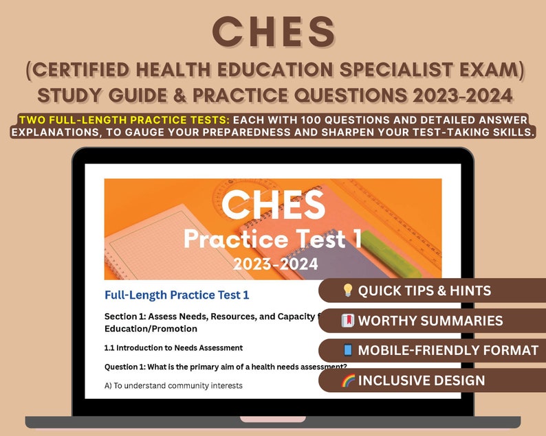 CHES Exam Study Guide 20232024 Indepth Content Review, Practice Tests & Exam Strategies for