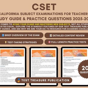 CSET Multiple Subject Study Guide 2025-2026: Exam Prep & Practice