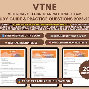 Guía de estudio VTNE 2025-2026: Preparación y exámenes de práctica para técnicos veterinarios