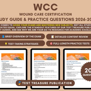 WCC Exam Study Guide 2026-2027: Wound Care Certification Prep
