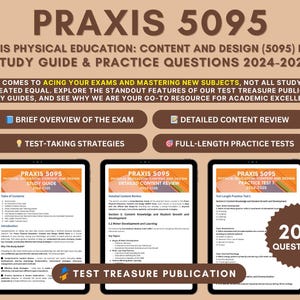 Praxis Physical Education Content and Design 5095 Exam Study Guide 2024-25: Detailed Content Review, Exam Tips & Full-Length Practice Tests