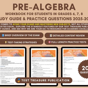 Cahier d'exercices de pré-algèbre : mathématiques au collège, 6e-8e année, ressource pour l'école à la maison