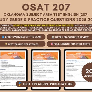 OSAT English (207) Study Guide: Oklahoma Teacher Certification Exam Prep