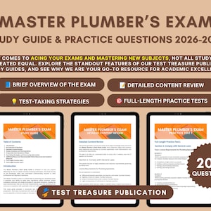 Master Plumber Exam Study Guide 2026–2027 – Plumbing License Prep (200 Questions)