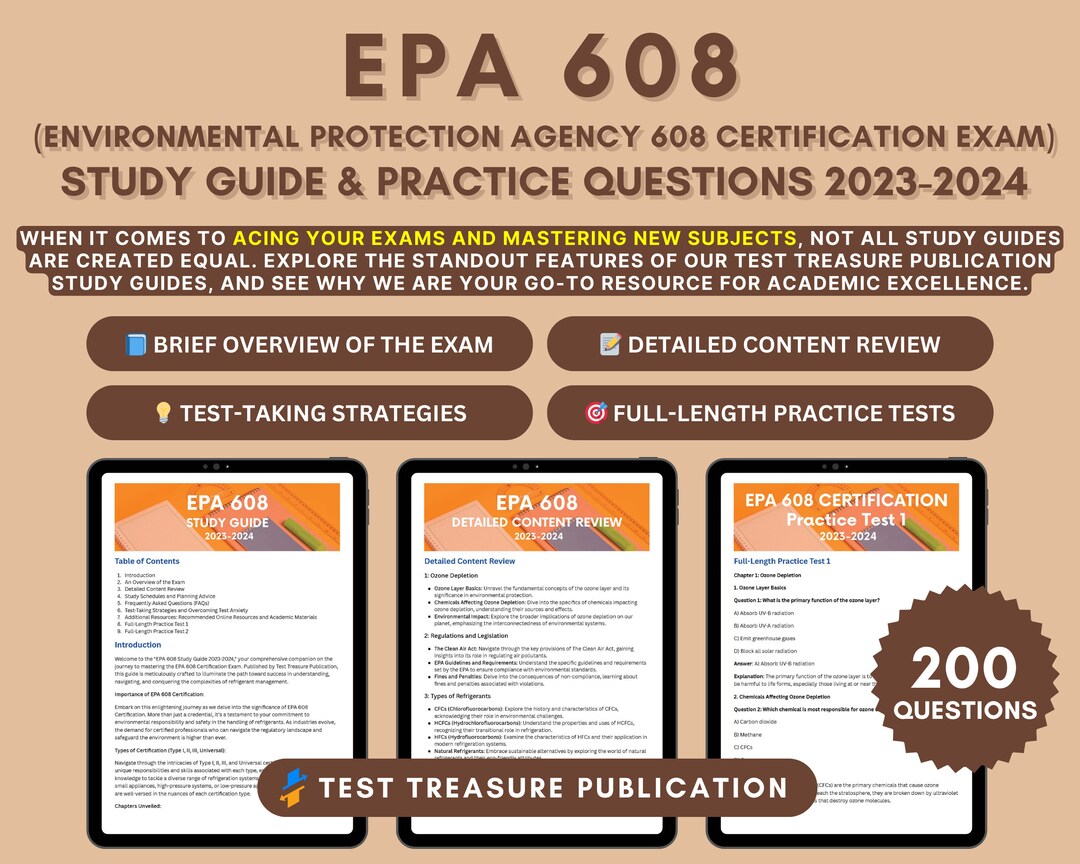 EPA 608 Study Guide 20232024 Indepth Content Review, Practice Tests