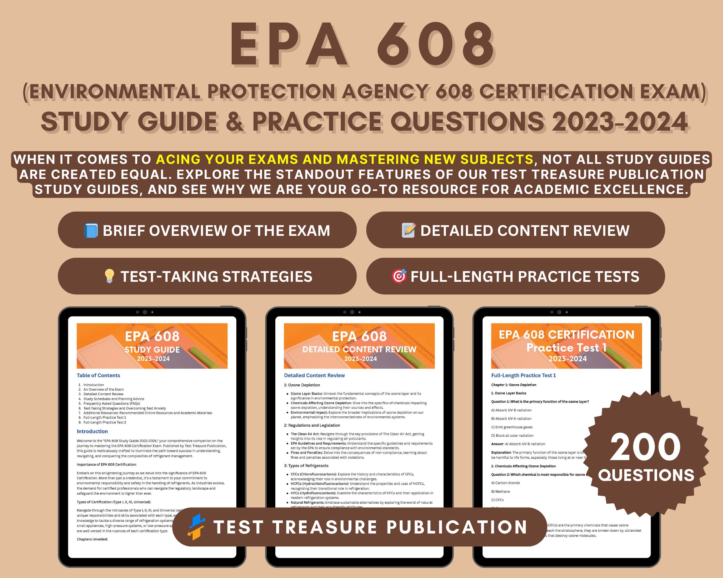 EPA 608 Study Guide 20232024 Indepth Content Review, Practice Tests