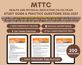 MTTC Health & Physical Education Study Guide: Michigan Teacher Certification Exam Prep (Digital Download)