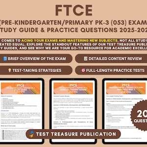 FTCE PreKindergarten / Grundschule PK-3 Studienführer 2025–2026: Florida Lehrerzertifizierungsprüfung, detaillierte Inhaltsübersicht und Übungstests