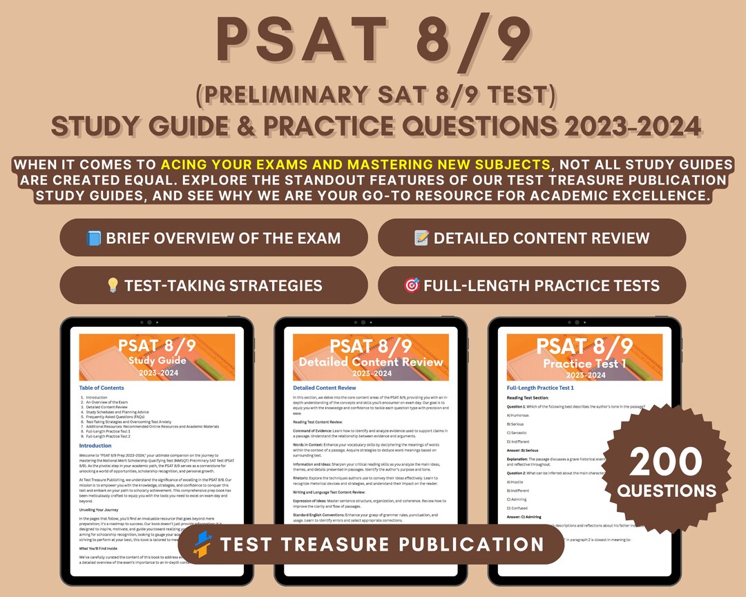 PSAT 8/9 Study Guide 20232024 PSAT 8/9 Prep Book With Testtaking