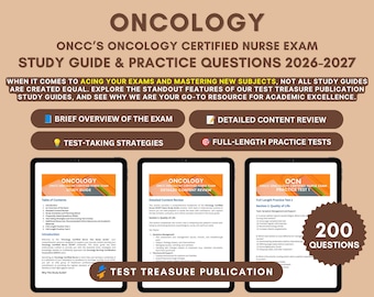 ONCC Oncology Nurse Exam Study Guide 2026-2027: ONCC Prep, Practice Tests (Digital Download)