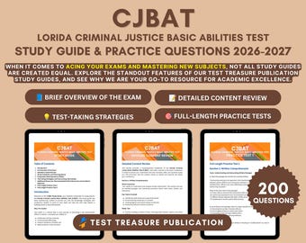 CJBAT Study Guide 2026-2027: Florida Criminal Justice Exam Prep