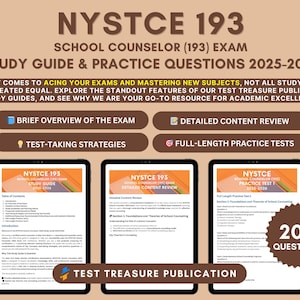 NYSTCE School Counselor Exam Study Guide: 2 Practice Tests (Digital Download)