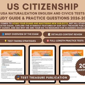 Guía de estudio para el examen de ciudadanía estadounidense 2026-2027: Educación cívica e inglés