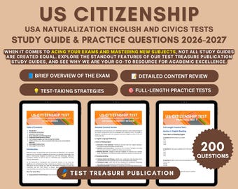US Citizenship Test Study Guide 2026-2027: Civics & English