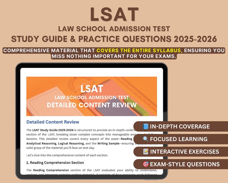 LSAT Prep Book 2025-2026: Law School Admission Test Study Guide - Etsy