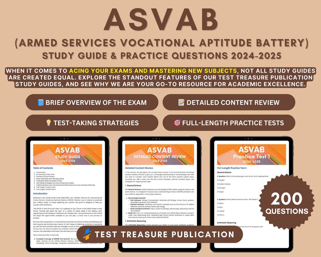 ASVAB Study Guide 2024-2025: In-depth Content Review, Practice Tests and Exam Strategies for Armed Services Exam Military Career Success - Etsy asvab-study-guide-2024-2025-in-depth-content-review-practice-tests-and-exam-strategies-for-armed-services-exam-military-career-success-etsy
