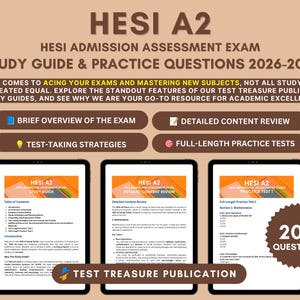 HESI A2 Study Guide & Practice Questions 2026-2027