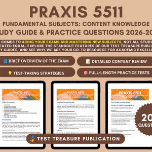 Praxis 5511 Study Guide: Content Knowledge, Practice Tests 2026-2027