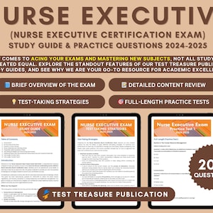 Guida allo studio per l'esame di Nurse Executive 2024-2025: certificazione ANCC con revisione approfondita dei contenuti e test pratici per la preparazione all'esame di Nurse Executive