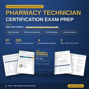 Guida allo studio per l'esame di Tecnico di Farmacia 2026-2027 / Preparazione all'esame CPhT, Test di pratica (PDF)