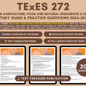 TExES Landwirtschaft, Ernährung & natürliche Ressourcen 6–12 (272) Studienführer 2024–25 | Detaillierte Inhaltsüberprüfung, Übungstests für die Texas-Zertifizierung