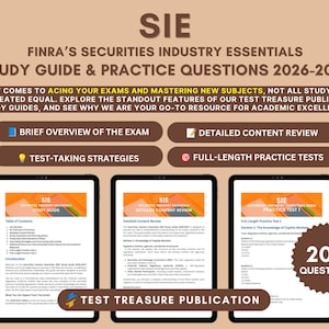 SIE Exam Study Guide 2026-2027: Practice Tests & Exam Tips (Digital Download)