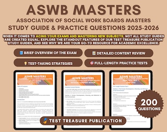 Guía de estudio para el examen de maestría de ASWB 2025-2026: Prueba de práctica de trabajo social