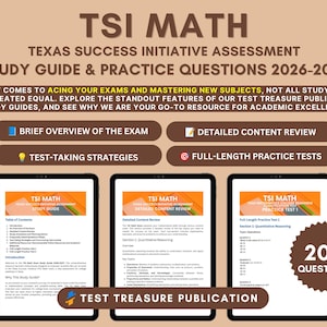 TSI Math Study Guide 2026-2027: TSIA2 Exam Prep (PDF Downloadable)