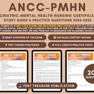 Guida allo studio per infermieristica psichiatrica in salute mentale: test di pratica per l'esame ANCC PMHN, preparazione all'esame infermieristico, appunti infermieristici, esame ANCC, preparazione al test infermieristico