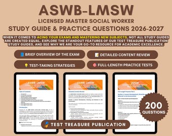 LMSW Exam Study Guide 2026-2027 – ASWB Masters Exam Prep (Printable + Digital)