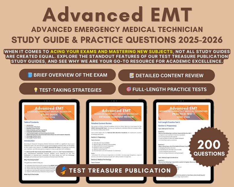 AEMT Exam Study Guide 2025-2026: NREMT Certification Prep, 2 Practice ...