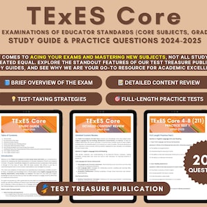 TExES Kernfächer 4-8 (211) Studienführer 2024-2025: TExES Prüfungsvorbereitung für Texas Educator Standards | Vertiefte Inhaltsüberprüfung & Übungstests