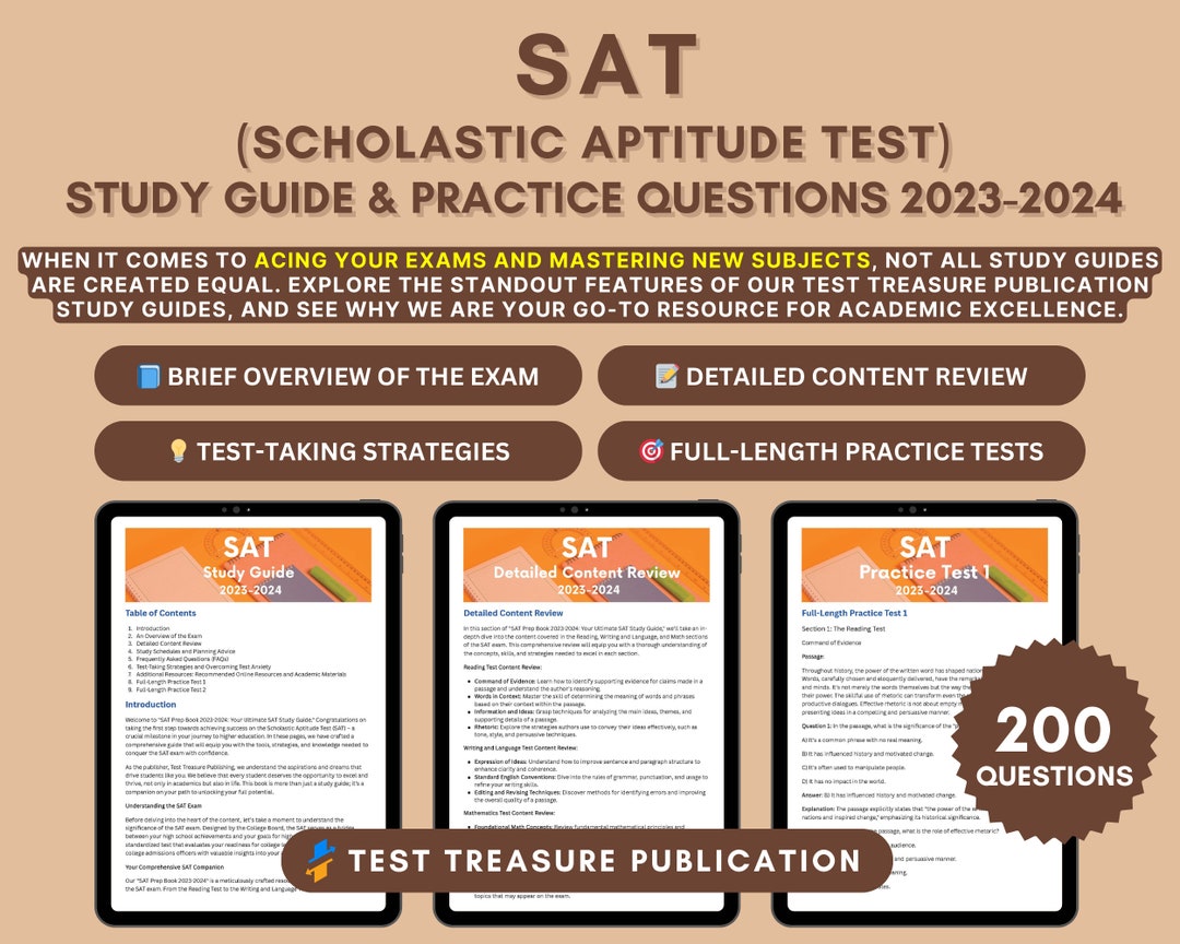 MODEL QUESTION PAPER SOLUTIONS & ANALYSIS FOR SCHOLASTIC APTITUDE TEST  (SAT) EXAM CHEAT SHEET 