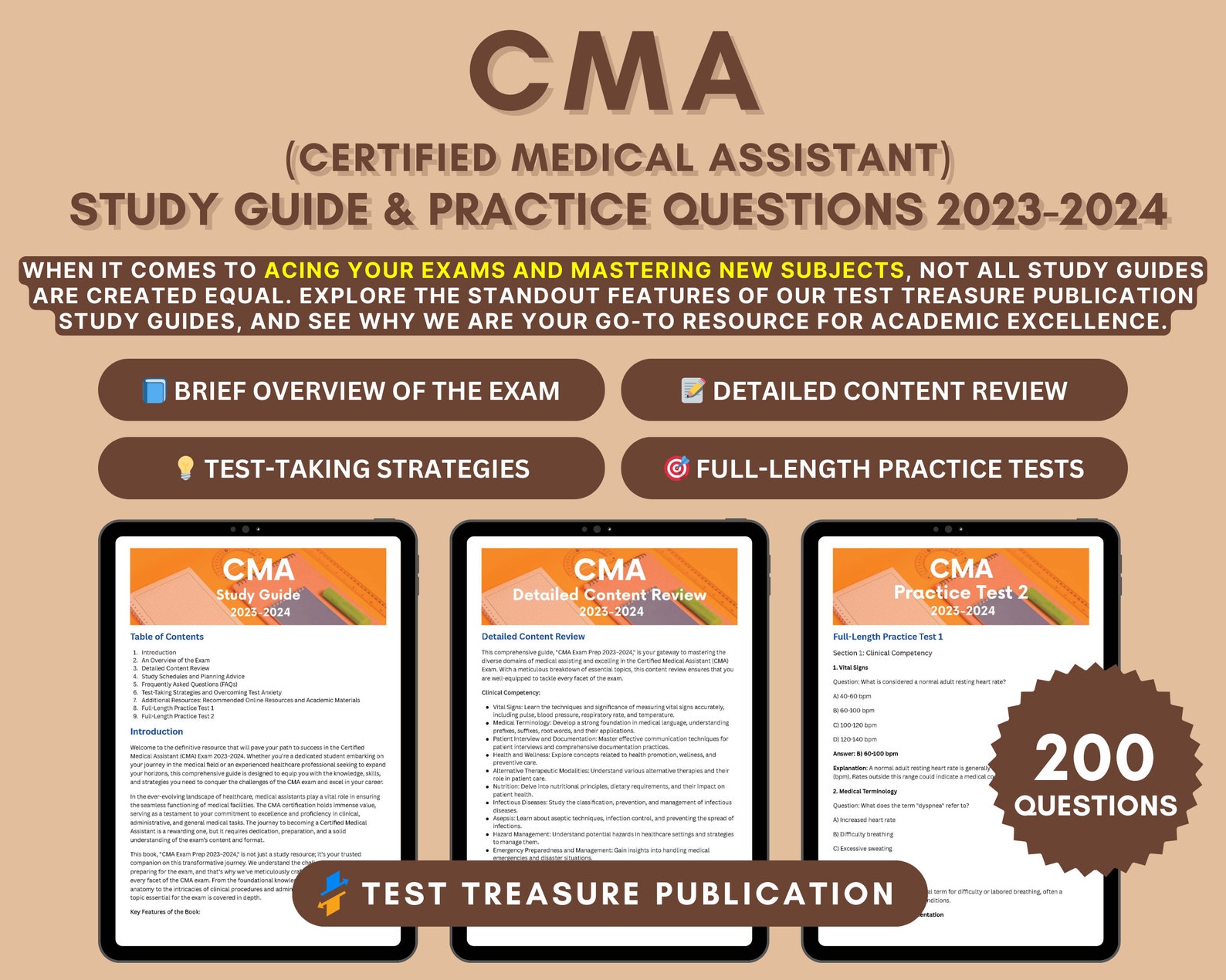 CMA Study Guide 20232024 Indepth Content Review, Practice Tests