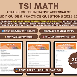 TSI Math Study Guide 2025-2026: TSIA2 Exam Prep (PDF Downloadable)