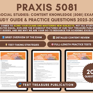 Praxis 5081 Social Studies Exam Studienführer: Inhalt überprüfen & Übungstests