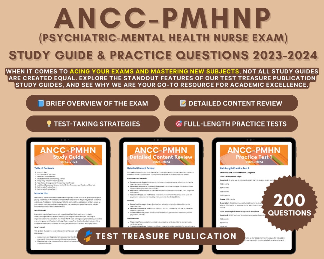 Psychiatric Mental Health Nursing Study Guide ANCC PMHNP Exam Practice