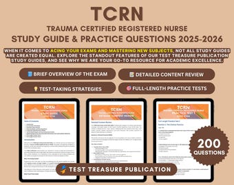 TCRN Prüfungsstudienführer 2025-2026: Zertifizierung als Trauma Nurse (Digitaler Download)