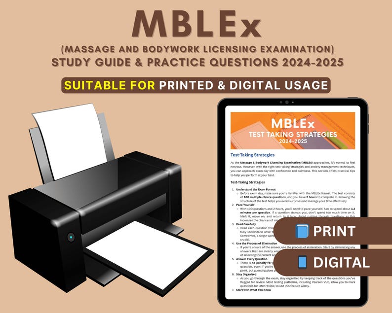 Mblex Test Prep 2024-2025: In-depth Review of Anatomy, Kinesiology