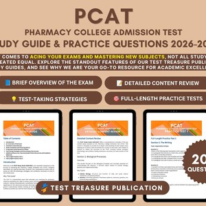 PCAT Study Guide 2026-2027: 2 Practice Tests & Exam Strategies