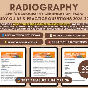 Radiography Exam Study Guide 2026-2027: Practice Tests & Exam Tips (Digital PDF)