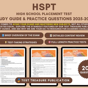Guía de estudio del HSPT 2025-2026: Preguntas de práctica y explicaciones (versión digital/impresa)