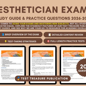 Guía de estudio para el examen de esteticista 2026-2027: Pruebas de práctica y consejos para el examen (Descarga en PDF)