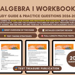Algebra 1 Arbetsbok 2026-2027 – Förberedelse inför EOC-examen för gymnasiet (PDF)
