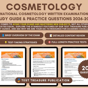 Cosmetology Exam Study Guide 2026-2027 | Practice Tests & Content Review
