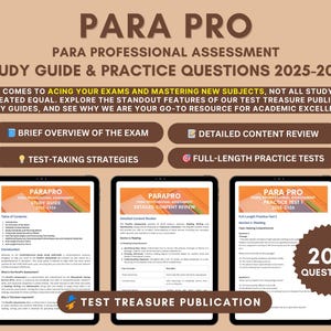 ParaPro Study Guide 2025-2026: Reading, Writing, Math + 2 Practice Tests